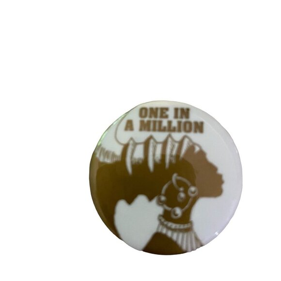 Vintage 1990s Pinback Button One in a Million Woman March 1.5" Diameter - Picture 2 of 14